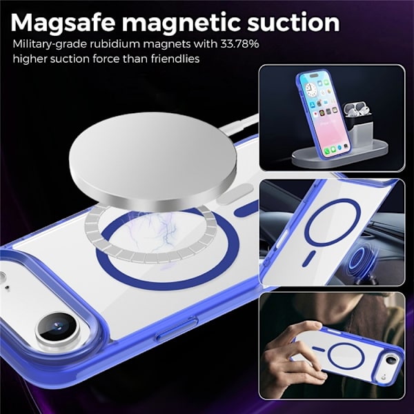Mobilskal till iPhone Air MagSafe TPU+PC Transparent - Blå Blå