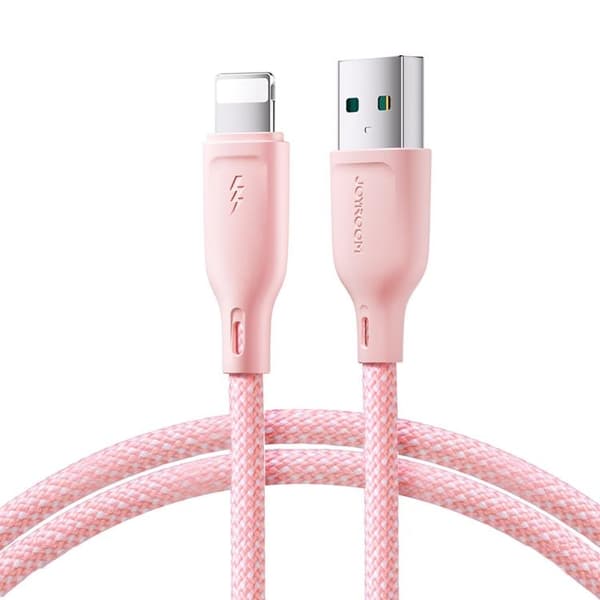 Joyroom USB-A - Lightning Kabel Multi-Color 3A 1m - Rosa Rosa
