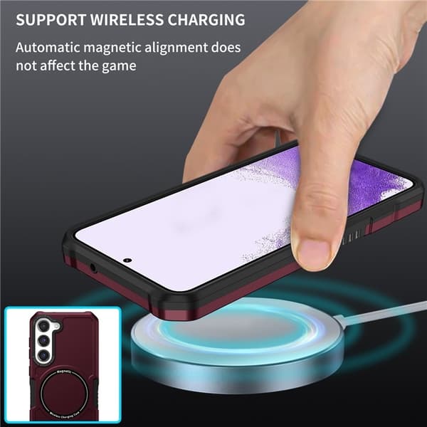 Galaxy S23 Plus Cover Magsafe Anti Drop - Vinrød Röd