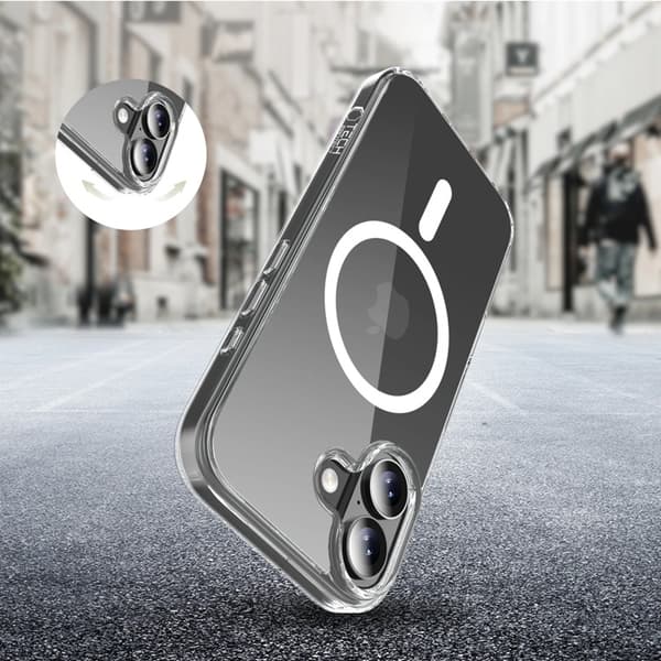 Tech-Protect Telefontaske til iPhone 17 Magsafe Flexair Hybrid - Klar Transparent