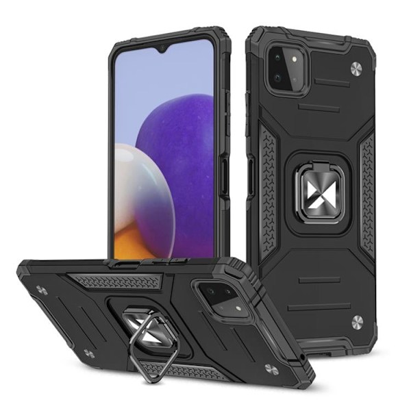 Wozinsky Ring Armor Mobilskal Galaxy A22 - Sort Black