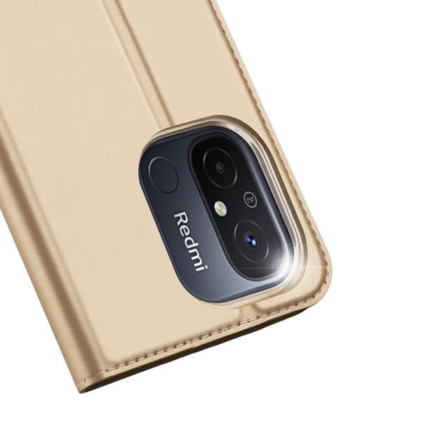 DUX DUCIS Skin Pro Redmi 11A/Redmi 12C/Poco C55 Plånboksfodral PU Läder Guld