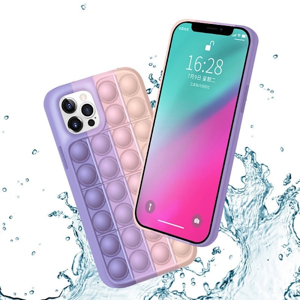 Pop it Fidget Multicolor Skal iPhone 13 Pro Max - Mörk Grön Grön