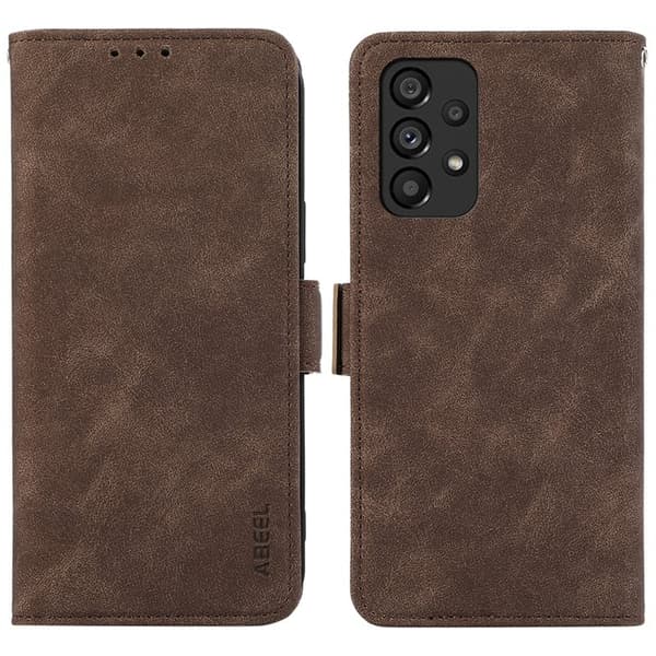 ABEEL Samsung Galaxy A53 5G Plånboksfodral Konstläder RFID-Skydd Brun