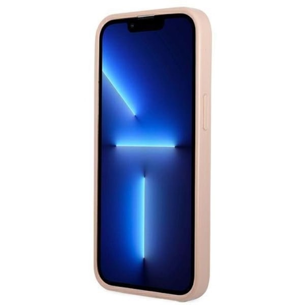Guess iPhone 13 Skal Saffiano Triangle Logo Korthållare - Rosa