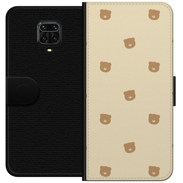 Pungcover til Xiaomi Redmi Note 9 Pro med Bjørnemønster