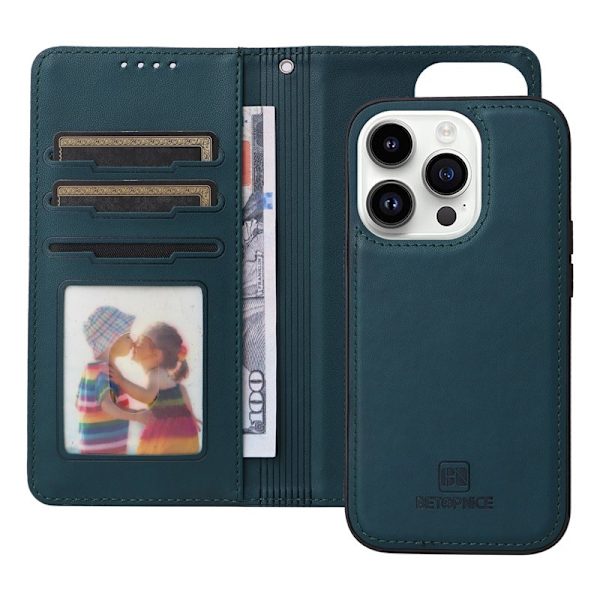 BETOPNICE iPhone 14 Pro Max Plånboksfodral - Detachable Konstläder- Blå