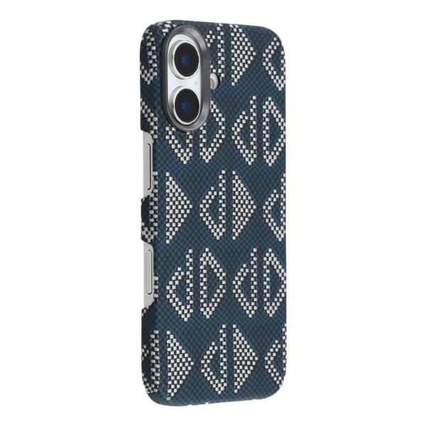 Mobilskal till iPhone 17 MagSafe Aramid Fiber Geometric - Blå Blå