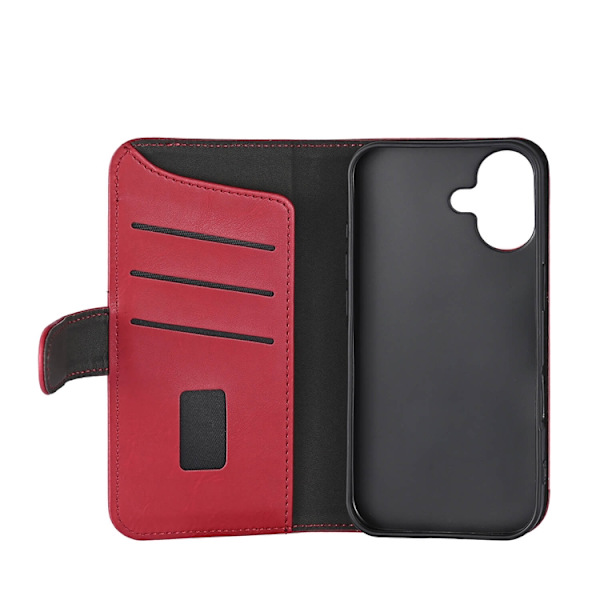 GEAR iPhone 16 Plus Plånboksfodral MagSafe - Mörkröd Röd