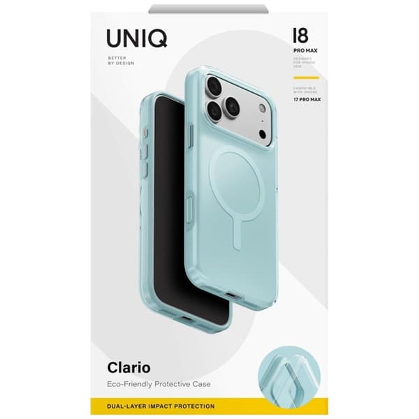 Uniq Mobilskal för iPhone 18 Pro Max/17 Pro Max MagSafe Clario - Eco Mint