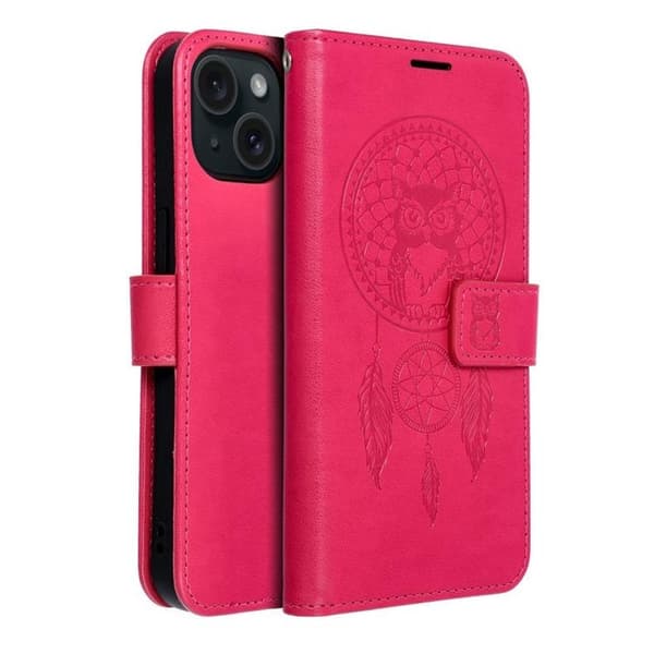 iPhone 15 Pung Etui Mezzo Dreamcatcher - Magenta Magenta