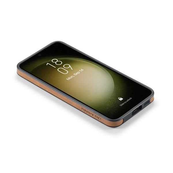 DG.MING Mobilskal till Samsung Galaxy S24 Anti-Drop PU Läder Brun