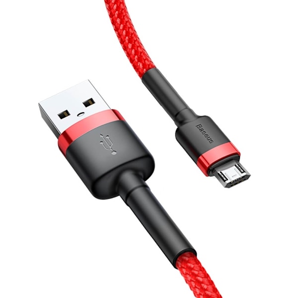 Baseus Cafule microUSB kabel QC3.0 2.4A 1M Röd Red