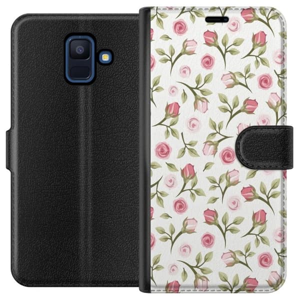 Plånboksfodral till Samsung Galaxy A6 (2018) med Blommigt