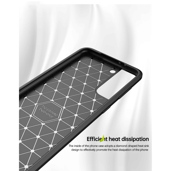 Carbon Fiber Mobilskal Samsung Galaxy S21 Plus - Blå Blå