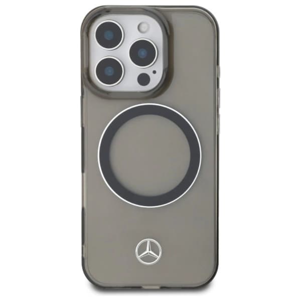 Mercedes telefontaske til iPhone 16 Pro Max Magsafe Trykt Logo - Sort Black