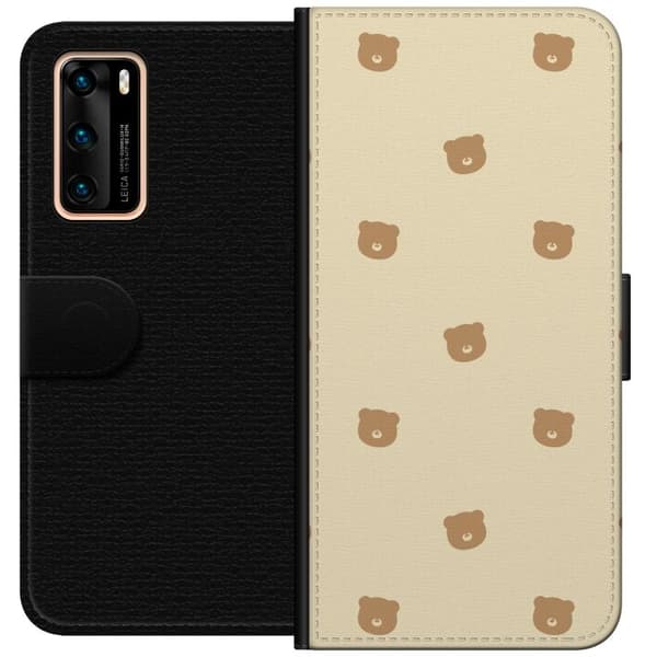 Plånboksfodral till Huawei P40 med Björnmönster