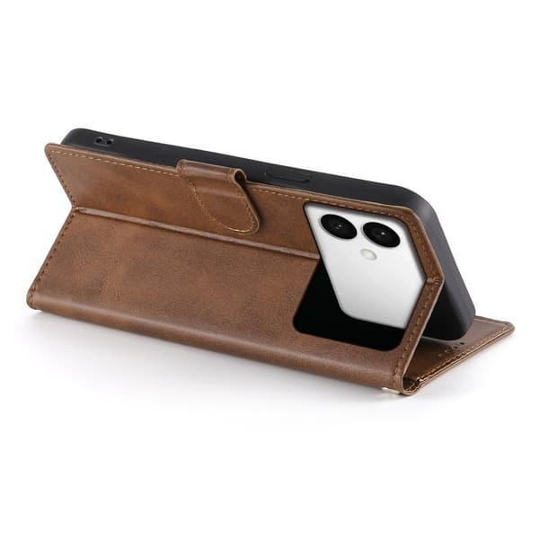 Samsung Galaxy S26 Edge Plånboksfodral Konstläder Flip Skydd - Brun