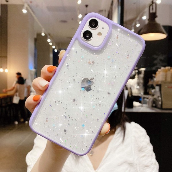 Bling Star Glitter Skal till iPhone 12 Pro Max - Lila