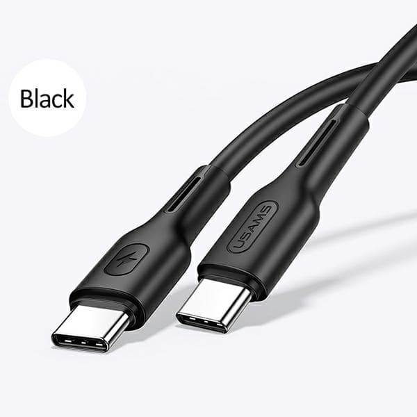 USAMS U43 USB-C/USB-C Kabel 100W PD 5A 1.2m SJ459USB01 - Sort
