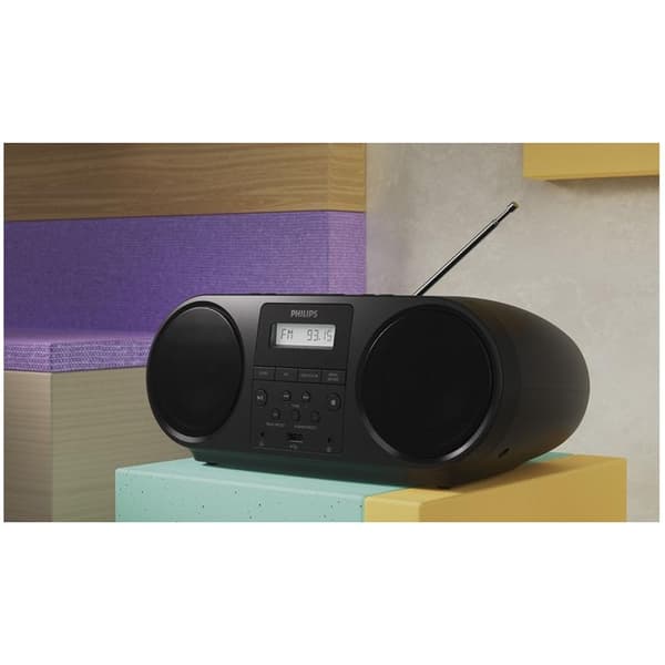 Philips Boombox CD/FM-radio/Bluetooth TAZ5000/10 - Sort Svart