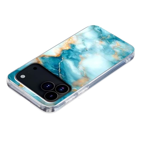 Mobilskal till iPhone 17 Pro Marble Pattern Printing Soft - Blå Blå
