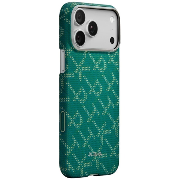 PITAKA Mobilskal För iPhone 17 Pro MagSafe Ultra-Slim Monogram- Guld Grön Grön