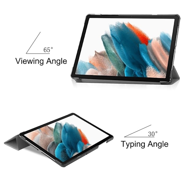 Galaxy Tab A9 Plus Fodral Tri-Fold KonstLäder - Grå Grå