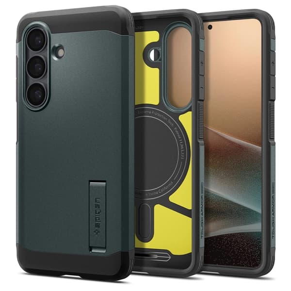 Spigen Mobilskal För Galaxy S26 Plus MagSafe Tough Armor - Abyss Grön Grön