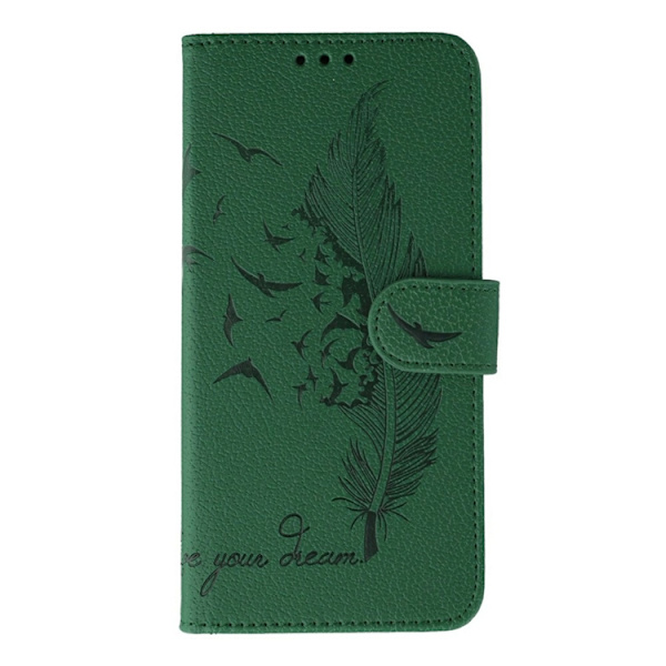 OnePlus 15 5G Plånboksfodral Imprint PU Läder Grön
