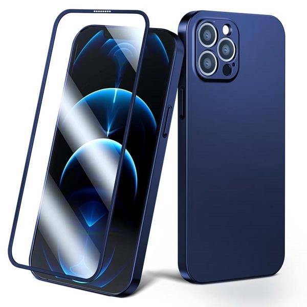 Joyroom 360 Skal Plus Härdat glas iPhone 13 Pro Max - Blå Blå
