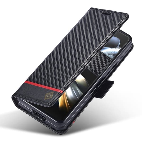 LC.IMEEKE Samsung Galaxy Z Fold4 5G Plånboksfodral Konstläder - Svart