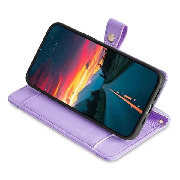 Galaxy Xcover 7 Pro Konstläder Plånboksfodral med 2 Rem - Lila Lila