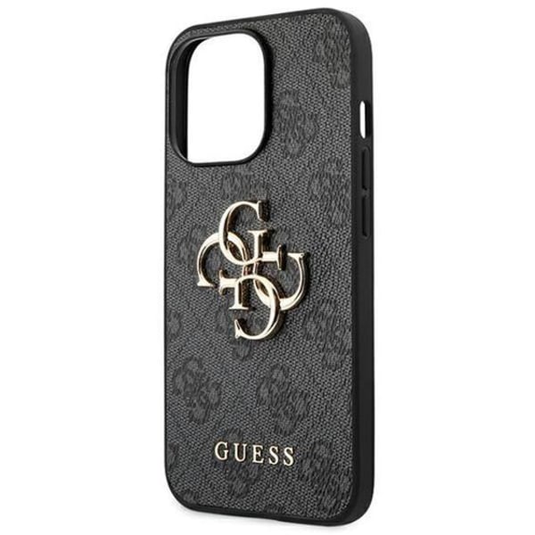 GUESS iPhone 14 Pro Skal 4G Big Metal Logo - Harmaa