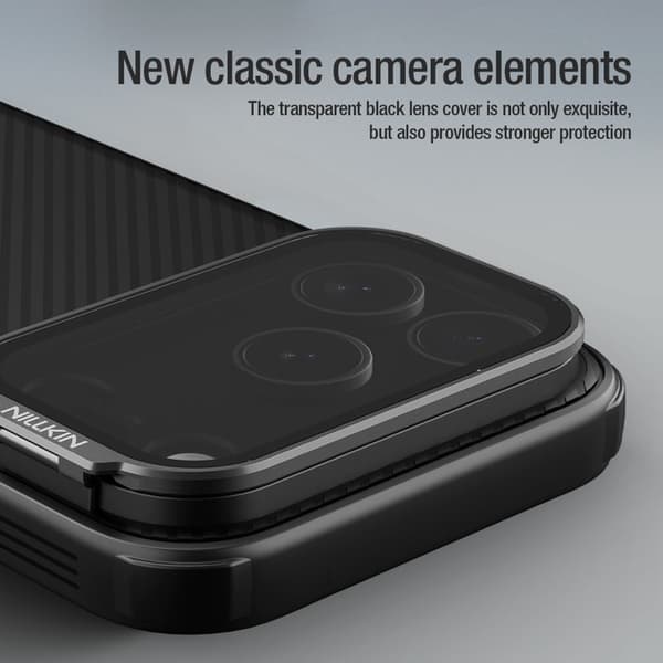 NILLKIN Camshield Prop Mobilskal till iPhone 17 Pro Clear Black Lens