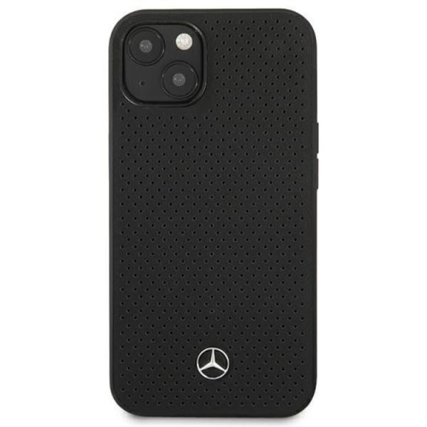 Mercedes iPhone 13 -kuori, nahka rei'itetty - musta
