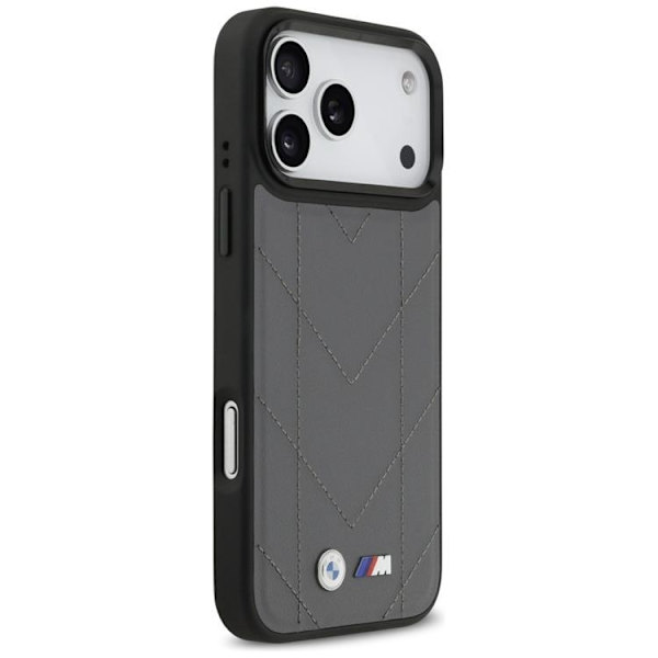 BMW Mobilskal till iPhone 17 Pro Max MagSafe M Quilted Logo Grå