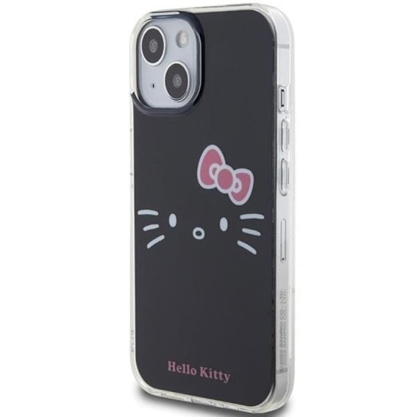 Hello Kitty iPhone 15 Mobilskal Hello Kitty IML Kitty Face - Svart Svart