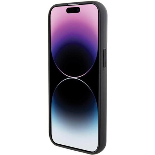 KARL LAGERFELD iPhone 15 Mobilskal Fixed Glitter Ikonik Svart