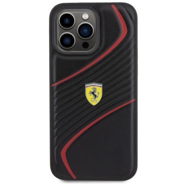 Ferrari iPhone 15 Pro Mobilskal Twist Metal Logo - Svart