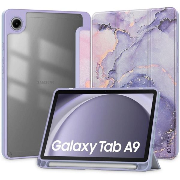 Tech-Protect Galaxy Tab A9 Cover Hybrid - Voilet Marble