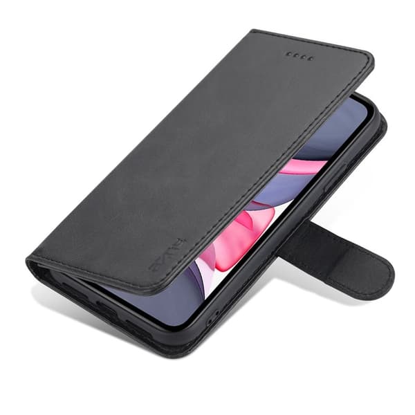 AZNS Mobilskal till iPhone 12/12 Pro KonstLäder - Svart