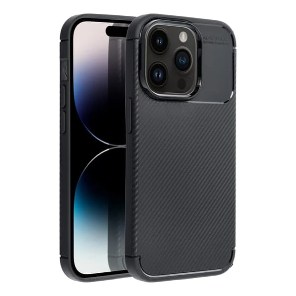 Telefontaske til iPhone 16 Pro Max Carbon Premium - Sort Black