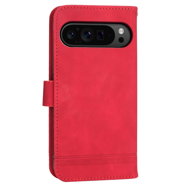 DIERFENG DF-03 Flip Plånboksfodral Google Pixel 9 Pro XL - Röd