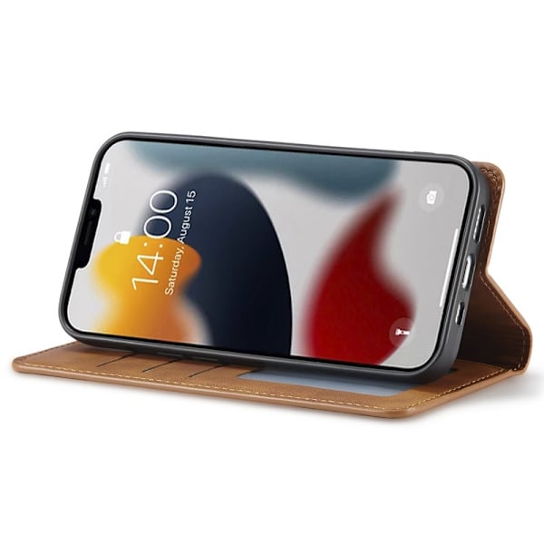FORWENW iPhone 15 Pro Max Plånboksfodral Konstläder - Brun