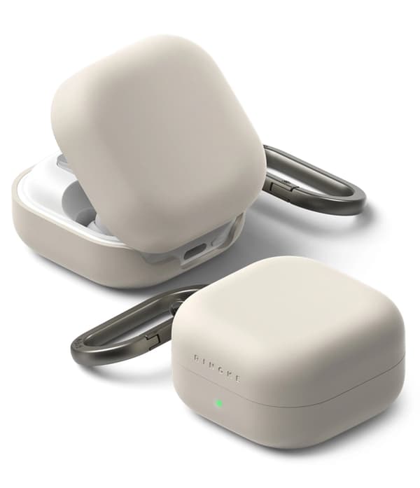 Ringke Skal För Galaxy Buds 4/4 Pro Silikon - Stone Beige