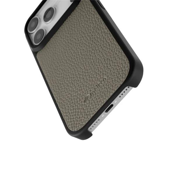 MELKCO Mobilskal till iPhone 17 Pro Max Magsafe Äkta läder - Grå Grå