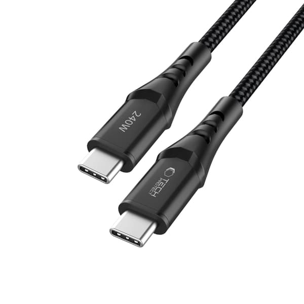 Tech-Protect USB-C till USB-C kabel Ultraboost 2m - Svart Svart