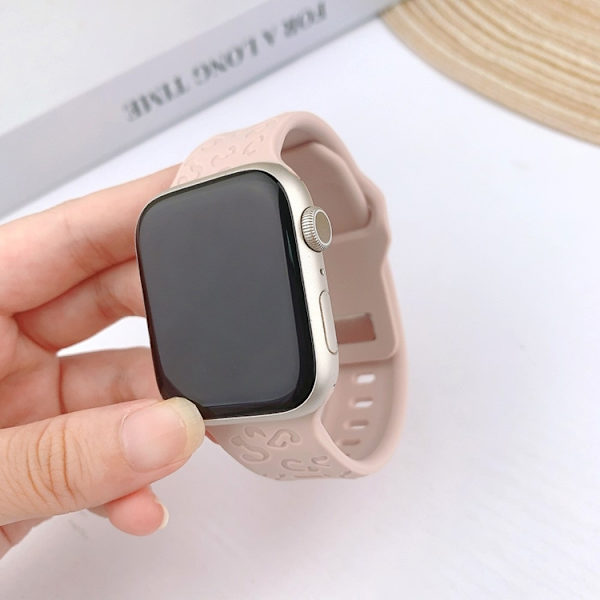 Apple Watch (38/40/41mm) Armband Leopard Texture - Rosa Rosa