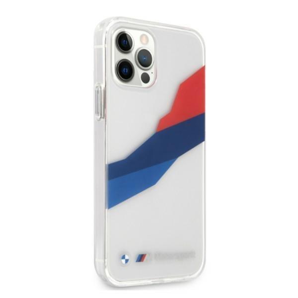 BMW Motorsport Tricolor Suojakuori iPhone 12 Pro Max - Läpinäkyvä